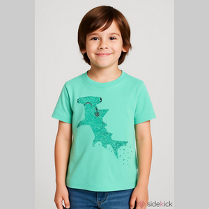 Cat & Jack Boys Shark Graphic Tee Aqua